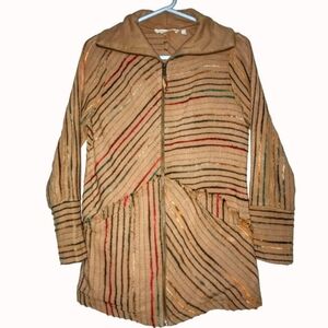 SOFT SURROUNDINGS Kinsale Boucle' Boho Striped Jacket Size Small